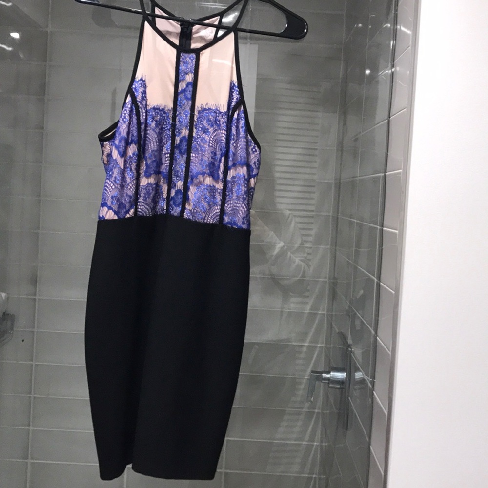 NastyGal Blue Lace Bodycon Dress